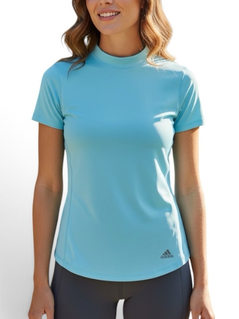 NWT Adidas Women’s Polo Shirt Golf Size Small UPF 50 “Bliss Blue” Short Sleeve